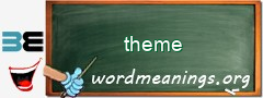 WordMeaning blackboard for theme